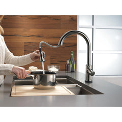Trinsic Black Stainless Touch Kitchen Faucet with Pull Down Sprayer | product photo