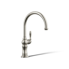 Artifacts Single-Hole Kitchen Faucet with Swing Spout, Arc Spout Design in Vibrant Polished Nickel | product photo