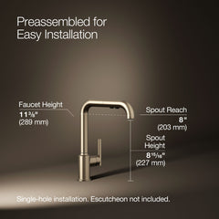 Kohler Purist Pull Out Bar Faucet with Accessories | product photo