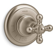 Artifacts Volume Control Valve Trim with Cross Handle in Vibrant Brushed Bronze