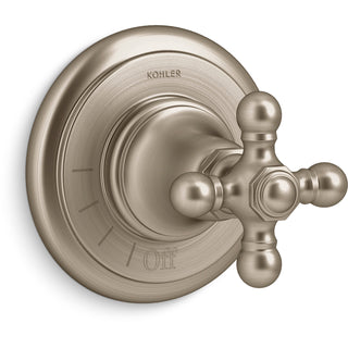 Artifacts Volume Control Valve Trim with Cross Handle in Vibrant Brushed Bronze