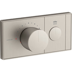 Kohler Anthem One-Outlet Thermostatic Valve Control Panel With Recessed Push-Button | product photo