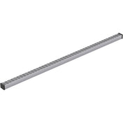 Linear Grid Shower Drain Grate in Bright Silver