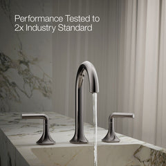 Kohler Occasion Widespread Bathroom Sink Faucet Spout with Cane Design in Vibrant Titanium | product photo