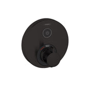 Showerselect S 1-Handle 6-Inch Wide, Temperature Memory, Thermostatic Valve Trim Only, with Diverter in Matte Black