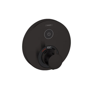 Showerselect S 1-Handle 6-Inch Wide, Temperature Memory, Thermostatic Valve Trim Only, with Diverter in Matte Black