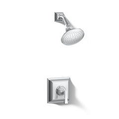 Memoirs Stately Rite-Temp Shower Valve Trim with Deco Lever Handle and 2.5 Gpm Showerhead in Polished Chrome | product photo