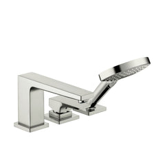 Metropol Single Handle Deck Mounted Roman Tub Faucet Trim with Diverter and Handshower in Brushed Nickel | product photo