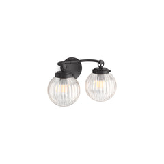 Embra Two-Light Sconce in Matte Black | product photo