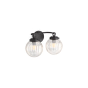 Embra Two-Light Sconce in Matte Black