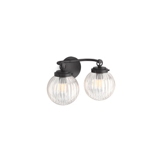 Embra Two-Light Sconce in Matte Black