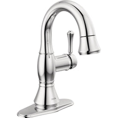Cassidy Single Hole Pull Out Sprayer Bathroom Faucet, Single Handle Bathroom Sink Faucet in Chrome | product photo