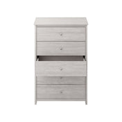5-Drawer Chest, Manufactured Wood, Dusty Gray Oak, Metal Knobs