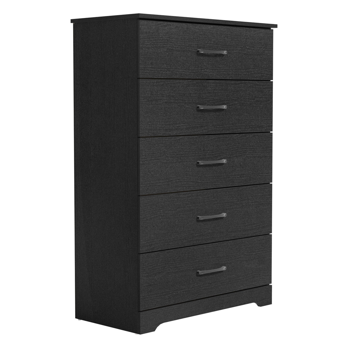 5 Drawer Chest, Manufactured Wood, Metal Handles, 31.3 Inch Wide