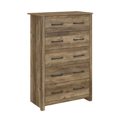 5-Drawer Dresser in Manufactured Wood with Metal Handles