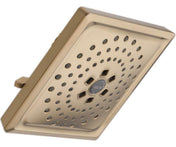 Rain Adjustable Shower Head with H2Okinetic Technology in Champagne Bronze