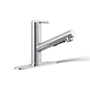 Crue Pull-Out Kitchen Sink Faucet, Pull-Out Laundry Faucet with Three-Function Sprayhead