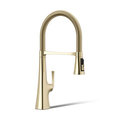 Kohler Graze Single Handle Kitchen Faucet with 21-9/16" Spout in Vibrant French Gold | product photo