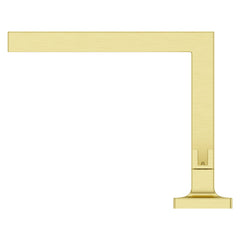 Verve 8 in - 15 in. Widespread Bathroom Faucet without Handles with Square Spout in Brushed Gold | product photo