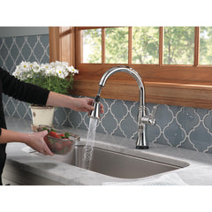 Cassidy Touch Kitchen Faucet Chrome, Chrome Kitchen Faucets with Pull Down Sprayer, Kitchen Sink Faucet, Touch Faucet, Touch2O Technology, Lumicoat Chrome | product photo
