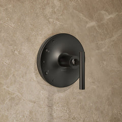 Purist Rite Temp Shower Trim kit with lever handle in Matte Black | product photo