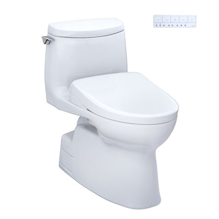 WASHLET 1 GPF Elongated Floor Mounted One-Piece Toilet (Seat Included) in Cotton