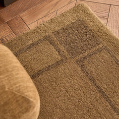 Area Rug, 5' x 8', Hand Tufted 100% Wool, Bordered Geometric Pattern