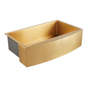 Atlas 33" L Farmhouse / Apron Kitchen Sink in Matte Gold