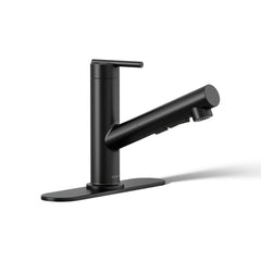 Kohler Crue Pull-Out Kitchen Sink Faucet, Pull-Out Laundry Faucet with Three-Function Sprayhead in Matte Black | product photo