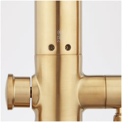 Berwyn Freestanding Tub Faucet in Brushed Gold | detail photo