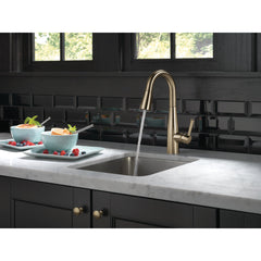 Essa Bar Sink Faucet with Pull Down Sprayer in Champagne Bronze | product photo
