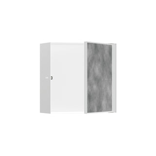 Xtrastoris 5.5" D Rock Wall Shower Niche with Tileable Door in Matte White