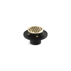 Clearflo Round Brass Tile-In Shower Drain in Vibrant Titanium | product photo