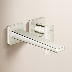 Metropol Low Flow Water Saving Wall Mounted Bathroom Faucet in Polished Nickel | product photo
