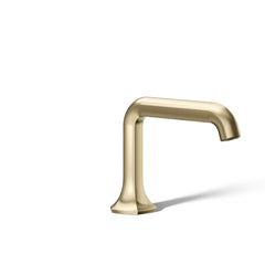 Kohler Occasion Widespread Bathroom Sink Faucet Spout with Straight Design with Drain Assembly in Vibrant French Gold | product photo