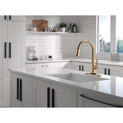 Lenta Touch Kitchen Faucet with Pull Down Sprayer in Champagne Bronze | product photo
