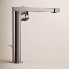 Kohler Composed Single Hole Bathroom Faucet with Drain Assembly in Vibrant Titanium | product photo