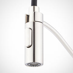 Eiler Single Handle Pull Down Kitchen Faucet in Stainless Steel | detail photo