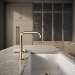 Purist Single-Hole Kitchen Sink Faucet with 8" Spout in Vibrant Brushed Bronze | product photo