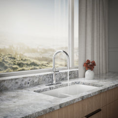 Kohler Crue Touchless Pull-Down Kitchen Sink Faucet with Voice Activation and Three-Function Sprayhead in Polished Chrome | product photo