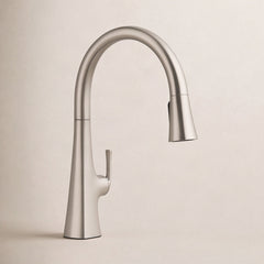 Graze Touchless Pull-Down Kitchen Sink Faucet with Voice Activation and Three-Function Sprayhead in Vibrant Stainless | product photo