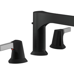 Zura Widespread Faucet with Drain Assembly in Chrome/Black | product photo