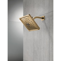 Rain Adjustable Shower Head with H2Okinetic Technology in Champagne Bronze | product photo