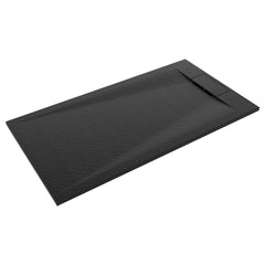 59 in x 32 in Curbless Shower Base with Reversible Drain in Black