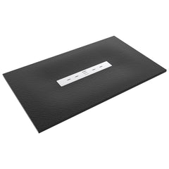59 in x 35 in Barrier-Free Shower Base with Center Drain in Black