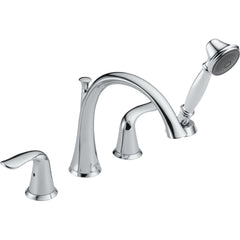 Lahara Double Handle Deck Mounted Roman Tub Faucet Trim in Chrome | product photo