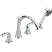 Lahara Double Handle Deck Mounted Roman Tub Faucet Trim in Chrome