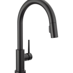 Trinsic Matte Black Touch Kitchen Faucet with Pull Down Sprayer | product photo