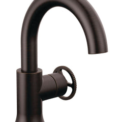 Trinsic Single Hole Bathroom Faucet with Wheel Handle, Single Handle Bathroom Sink Faucet in Venetian Bronze | product photo
