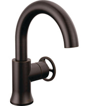 Trinsic Single Hole Bathroom Faucet with Wheel Handle, Single Handle Bathroom Sink Faucet in Venetian Bronze